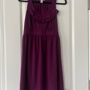 LOFT Purple Ruched Halter Dress for Wedding